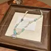 Collar de Piedra Natural y Conchas con Cuentas para Mujer, Diseño de Nicho Ins de Verano, Accesorio de Alta Gama, Cadena para Clavícula Estilo Dulce y Fresco de Chica Picante