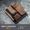 Tapete japonés de madera de nogal para taza de té, tapete aislante de resina, portavasos simple, junta creativa, piezas para ceremonia del té, taza para el hogar