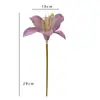 Estilo Nórdico Flor Artificial de Tallo Único Lirio Artificial Sala de Estar Decoración para Venta de Casas Arreglo Floral Flor Artificial Tela Decoración para Fotografía Flor
