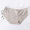 Sobre Amoy New Cotton Seamless Underwear Feminino Cintura Média Quadril Absorvente de Suor Algodão Virilha Respirável Um-Peça Cuecas para Mulheres