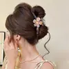 Pinza para el pelo de verano estilo ins con bloques de color para mujer, pasador lindo de lunares japoneses para niña, pinza de tiburón grande para recogidos.