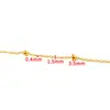 Cadena de bolitas de acero inoxidable, cadena de tubo, collar DIY hecho a mano, pulsera, cadena de perlas de 18k, cadena de moda moderna, accesorios para joyería