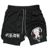 Comercio exterior transfronterizo verano caluroso nuevo hechizo de vuelta a la guerra estampado de animación shorts doble capa playa fitness pantalones casuales