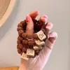 Goma para el pelo de pelo de conejo de alta elasticidad color café con leche, cuerda para el pelo popular en línea, liga linda, accesorio para el pelo duradero