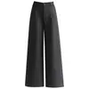 Pantalones de lana holgados adelgazantes de cintura alta de nueve puntos bootcut para mujer 2026 Otoño/Invierno Nueva Llegada Pantalones de pierna ancha rectos ajustados con caída