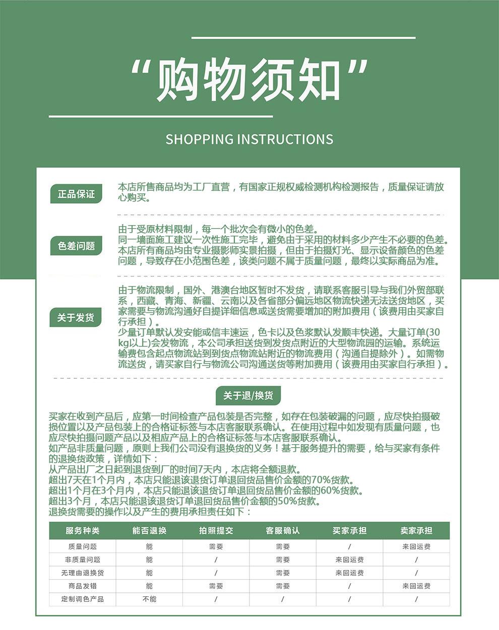 产品页后缀（购物须知）