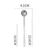Cuchara Medidora de Acero Inoxidable 304 de Grado Alimenticio con Mango Largo y Escala para Polvo de Fruta, Granos de Café, Horneado y Condimentos