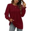 Comercio Exterior Amazon Europa y América Transfronterizo Comercio Exterior Otoño Nuevo Suelto Camisa Plisada Delantera Camiseta Top Mujer