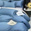 Modelo Nuevo 2025 Algodón Puro 60S Algodón de Fibra Larga Satén Color Sólido Funda Nórdica Pieza Única Funda Nórdica Set de Cuatro Piezas Opcional
