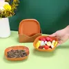 Plato de Hueso con Imitación de Madera, Plato para Snacks Casero, Bandeja de Desechos de Escritorio, Plato para Snacks, Plato Anticaídas para Frutas