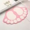 Tapete de Chão Especial em Formato de Pés Pequenos Imitação de Caxemira Doméstico Banheiro Vaso Sanitário Absorvente de Água Resistente à Sujeira Antiderrapante Tapete de Pé em estoque