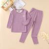 Conjunto de Roupa Térmica de Caxemira e Seda para Crianças Mais Velhas, Roupa Térmica para Estudantes do Ensino Fundamental, Pijama, Conjunto de Lingerie Térmica de Inverno para Meninos e Meninas