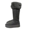 Primer Encuentro Botas de Nieve Ji Grey de Caña Alta para Mujer Estilo Nuevo 2025 Botas Largas de Suela Gruesa de Invierno Botas de Algodón Grueso Calentitas