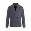 Blazer de diseño a rayas de lujo ligero estilo americano 26122 para hombre, adecuado para ir al trabajo, moda urbana casual y una sensación de alta gama