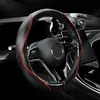 Nova capa de volante de carro, padrão de fibra de carbono, retalhos de couro, popular para e-commerce transfronteiriço, adequada para todas as estações, atacado