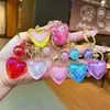 Llavero Creativo de Color UV Galvanizado Corazón de Amor Moderno y Tendencia Colgante Pequeño para Bolso Exquisito Lindo Regalo para Pareja Venta al por Mayor