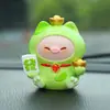 Adorno de Consola Central de Coche Meow Cai Cerdo Lindo Decoración de Escritorio de Coche Regalo para Niña En Stock Una Pieza Dropshipping