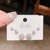 Brincos Exclusivos de Agulha Prateada com Estilo Único de Fogos de Artifício, Brincos Pequenos de Zircônia, Conjunto de Três Pares, Brincos de Luxo de Alta Qualidade, Conjunto de Brincos de Tarraxa de 6 Peças