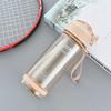 Taza de Agua Deportiva Nueva para Fitness de Gran Capacidad Anticaídas Portátil Tapa de Rebote con Popote Botella de Agua Deportiva Simple para Hombres y Mujeres