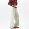 Pantalones Casuales de Trabajo Americano para Hombre Marca de Moda Patchwork Corte Limpio Holgado Recto Pierna Ancha Streetwear Versátil Pantalones Largos
