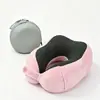 Entrega Direta da Fábrica Almofada de Apoio para Pescoço de Espuma de Memória de Rebound Lento em Formato U, Almofada Portátil para Viagem e Cochilo Camelback, Personalização de Almofada em Formato U