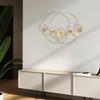 Selección estricta de luz de decoración de pared de metal de hierro transfronterizo de lujo doble redondo colgante de pared porche sala de estar colgante decorativo