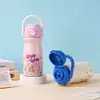 Copo Térmico Animal de Desenho Animado Infantil para Meninas, Copo Portátil com Canudo de Alto Valor para Estudantes, Personalização de Copo para Presente