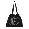 Nueva Bolsa de Lona con Cordón para Estudiantes 2025, Simple y Ligera, Bolso Tote de Gran Capacidad, Bolso de Hombro Versátil para el Viaje Diario