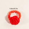 Caja de anillo de resina con forma de rosa roja creativa para el Día de San Valentín, moda transfronteriza entre Europa y Estados Unidos, anillo de personalidad simple, joyería