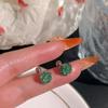 Pendientes de flores de color dopamina de verano para mujer, con ambiente festivo, pendientes que combinan con todo, pendientes de temperamento con halo de moda
