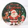 Placa de papel descartável de Natal placa de festa Placa de decoração de bolo de 7 polegadas fabricantes de placa de festa atacado