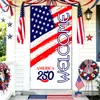 Capa de Porta de Tecido Elástico Decoração Dia da Independência Capa para Cabeça de Porta Decoração do 250º Aniversário dos EUA Capa de Porta Fábrica Atacado Personalização