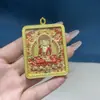 Pingente Protetor Thangka Pintado à Mão em Cinábrio Zakilam Pintado Benmingfo Eficaz Cinábrio Pintado à Mão