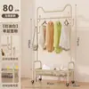 Perchero de Pie para Dormitorio, Móvil con Ruedas, Secador de Ropa de Lujo para Interiores, Perchero Sencillo para Abrigos y Sombreros