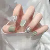 Uñas Postizas Usables, Uñas Usables Hechas a Mano, Uñas Ojo de Gato al por Mayor, Piezas de Uñas Usables, Piezas de Uñas para Manicura Usables Estilo Corto
