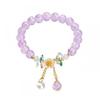 Pulseira Elegante de Luxo Leve Colorida Pedra Natural Chinesa Étnica Lótus Ruyi Estilo Nacional Pulseira Melhor Amigo Joia