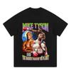 Camiseta de Peso Pesado con Estampado de Personaje de Lucha para Hombre Marca de Moda Americana High Street Manga Corta Top Transfronterizo
