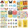 Bolsas de regalo de mercancía de Pokémon de Amazon, pulseras de presión, llaveros, pegatinas, decoraciones para fiestas de cumpleaños y regalos