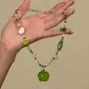 Serie Dopamina de Verano ~ Collares Coloridos Divertidos, Accesorios Dulces y Frescos para Mujer, Cadenas para Clavícula de Nicho Coreanas Ins de Alta Gama