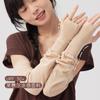 Sin desviaciones ~ Material de protección ambiental natural 100% lyocell Hebilla de dedo suave Manga de hielo Manga de protección solar de verano para mujeres