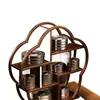 Estante de Almacenamiento para Tazas de Té de Escritorio, Estante de Exhibición Multicapa para Uso Doméstico, Pequeña Decoración de Mesa de Té Estilo Chino, Estante de Almacenamiento para Juegos de Té
