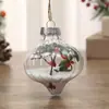 Bola de Natal Irregular Decoração de Janela de Natal Bola de Plástico Bola Pendurada de Natal PET de Alta Transparência Ornamento Pendurado Atacado