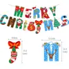Banderines de Papel de Dibujos Animados Navideños Decoración de Escena para Hotel y Centro Comercial Banderas Colgantes Decoraciones para Pasillos Escolares Guirnaldas Navideñas