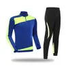 Conjunto de Traje de Entrenamiento de Fútbol de Manga Larga para Hombres y Mujeres, Jerseys de Fútbol para Niños y Adultos de Otoño e Invierno con Diseños Impresos, Versión Engrosada para Hombres