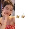 Pendientes de Grava de Color Dopamina para Mujer 2024 Nuevo Estilo Pendientes de Botón Pendientes Colgantes Elegantes Pendientes Distintivos