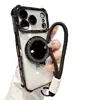 Aplicável à Capa de Celular Apple 18Promax com Suporte Espelhado Magnético Capa à Prova de Queda para iPhone17 1516 Cordão Novo