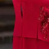 Elegante vestido para el banquete de boda de la suegra, nuevo estilo otoño 2026, vestido para madre joven con bordado elaborado
