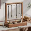 Estante de Madera Maciza para Guardar Cepillos Colgador de Bolígrafos de Escritorio Estudiante Multifuncional Estudio Cuatro Tesoros Estante de Exhibición Gancho Colgante para Caligrafía