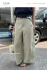 T-PLATFORM Guangzhou Treze Hongs Design Simples Retrô Patchwork Calça Casual Feminina Calça Cargo Cropped 16565