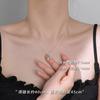 Collar de orquídea bañado en plata 925 nuevo popular 2023 cadena de clavícula de lujo ligero nicho de alta calidad para mujer